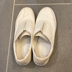 Vince White Slip-Ons